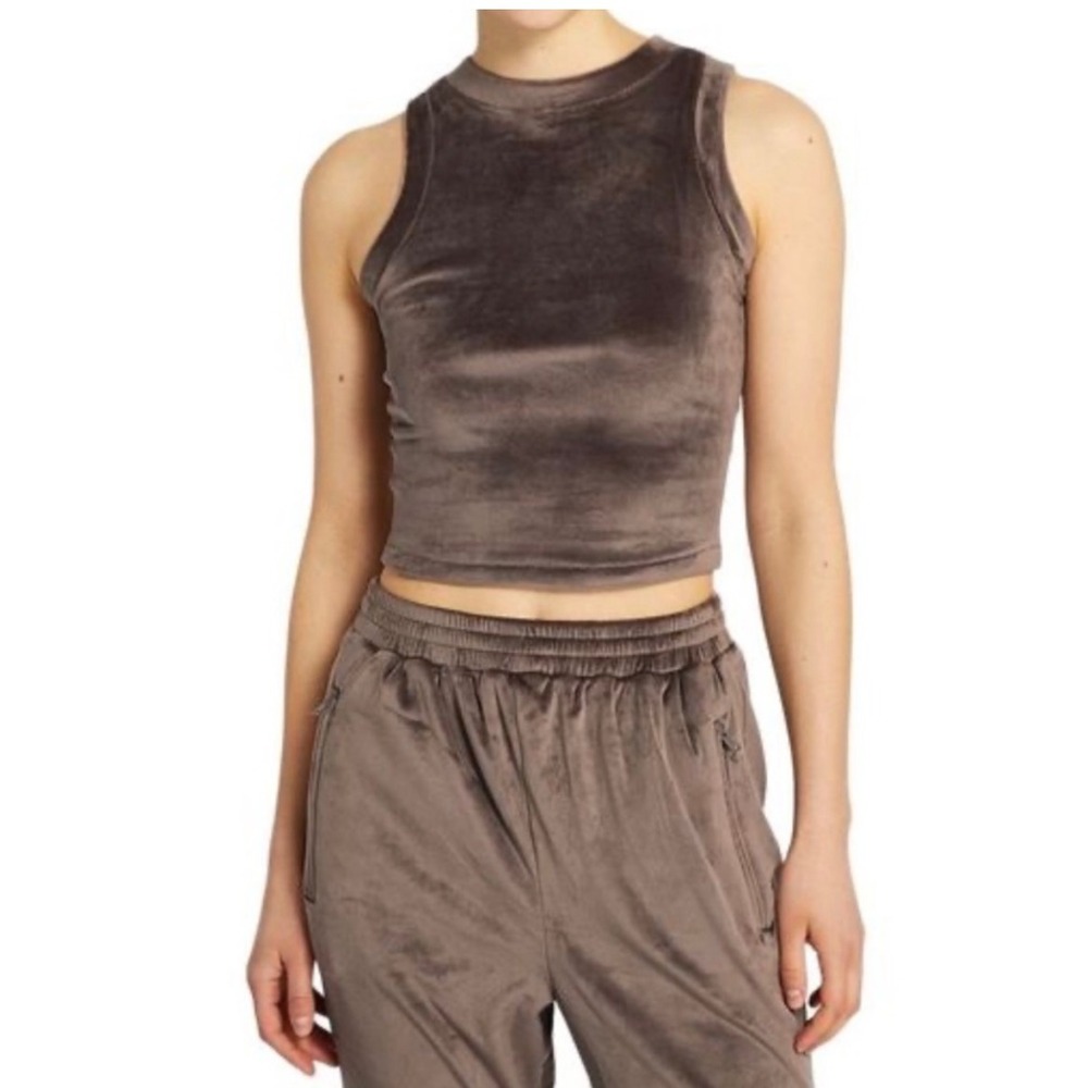 Skims Velour Tank‎ Top Size Medium Brown